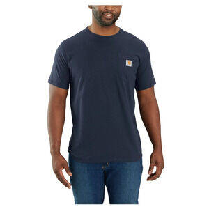 NWT Carhartt Force Relaxed Fit Midweight Pocket T-Shirt in Navy Large TALL